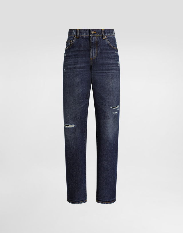 Dolce & Gabbana Loose Fit Distressed Denim Jeans