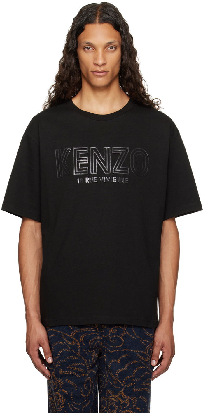 Тениска KENZO Black Paris Archive 1970 Oversized T-Shirt Черно | FE65TS2934SI