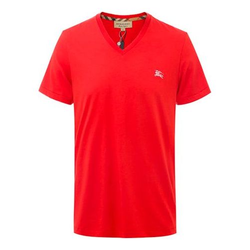Тениска Burberry Burberry Embroidered Logo V-Neck T-Shirt Червено | 80022401, 0