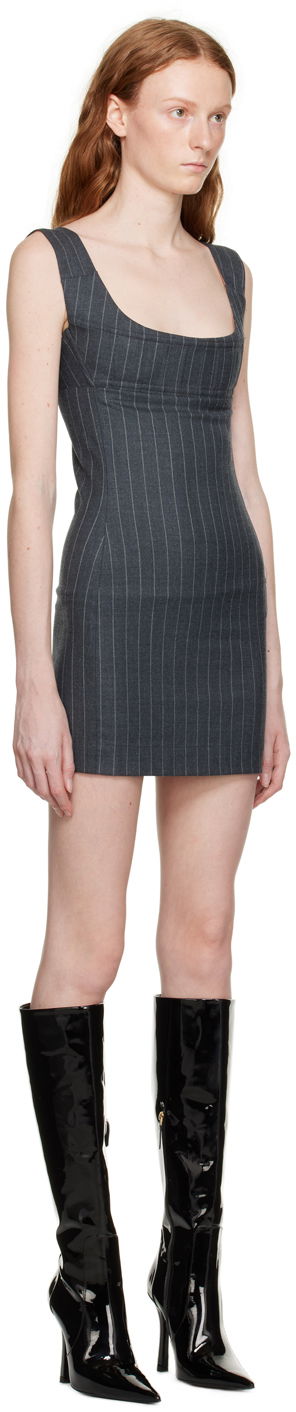 Pокля Miaou Miaou Vivi Pinstriped Mini Dress Сиво | 5022PSWBRI, 1