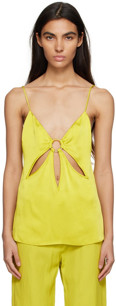 Потник Stella McCartney Stella McCartney Cutout V-Neck Tank Top Зелено | 6T00583AU309, 0