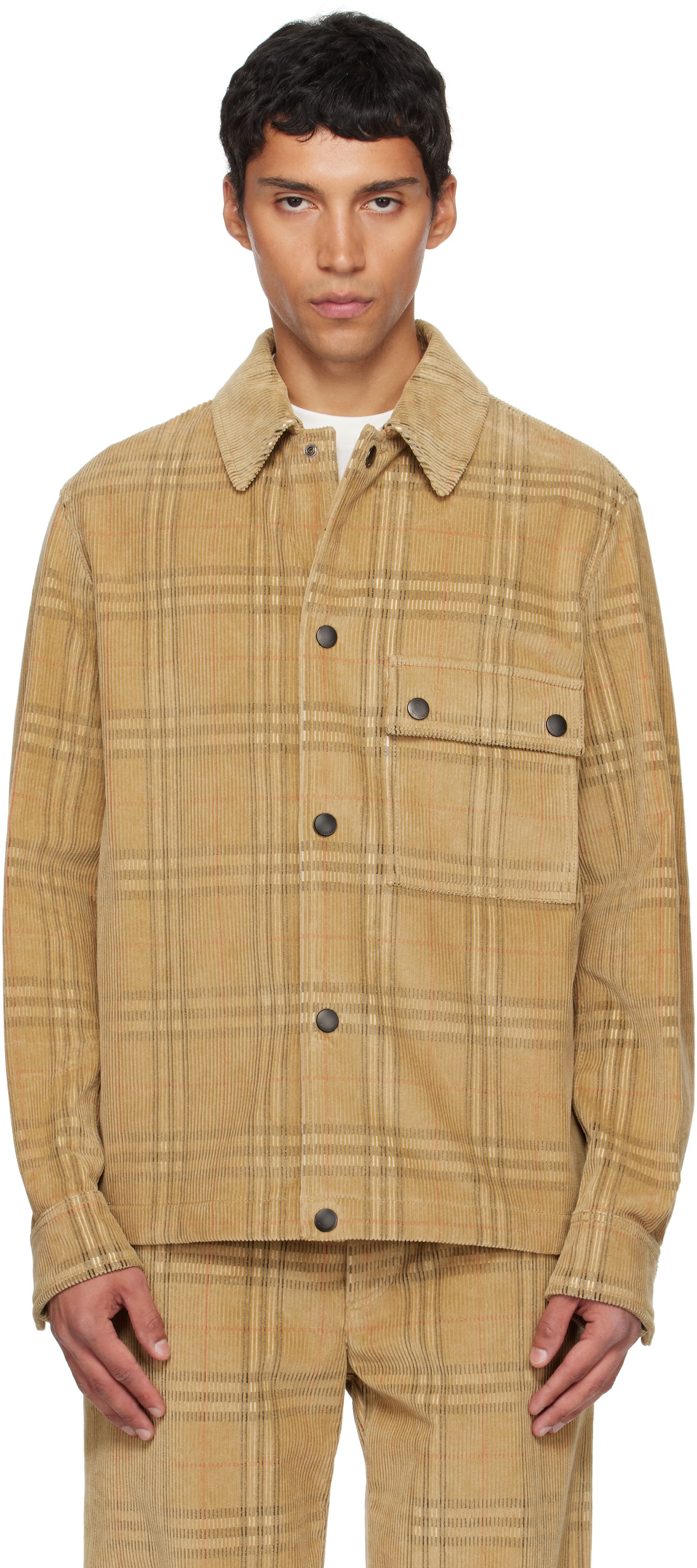 Риза Burberry Burberry Check Corduroy Overshirt Бежово | 8113164, 0