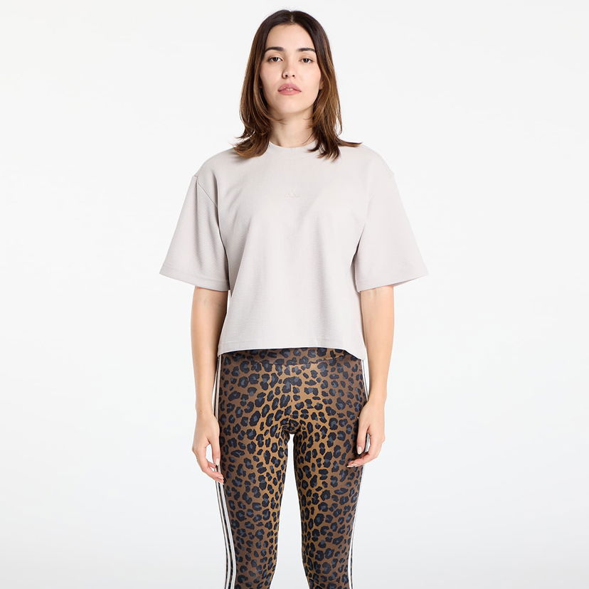 Тениска adidas Performance Yoga Motion Waffle T-Shirt Wonder Alumina Сиво | JM4476
