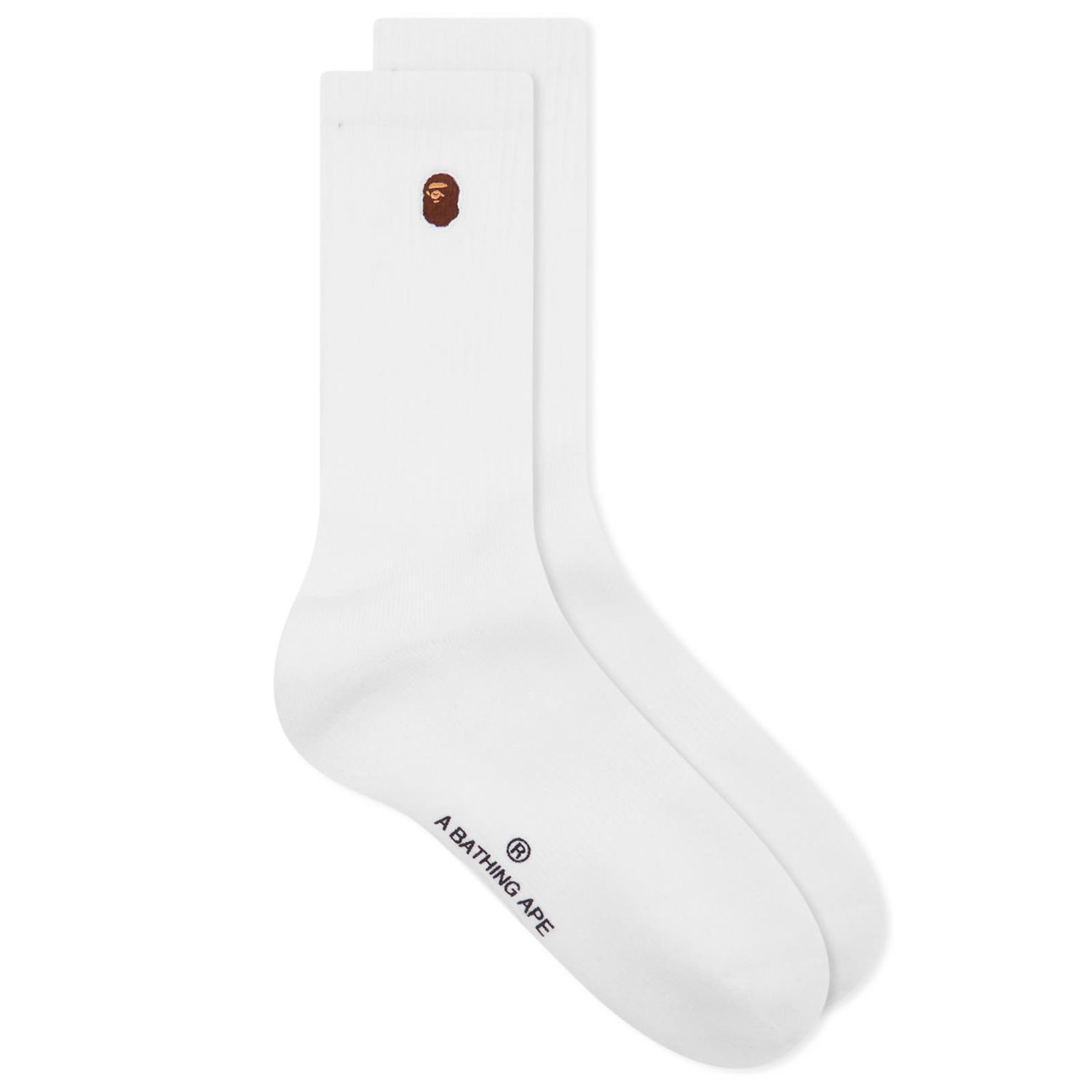 Чорапи BAPE A Bathing Ape Ape Head One Point Socks Бяло | 001SOK302001L-WHT, 0