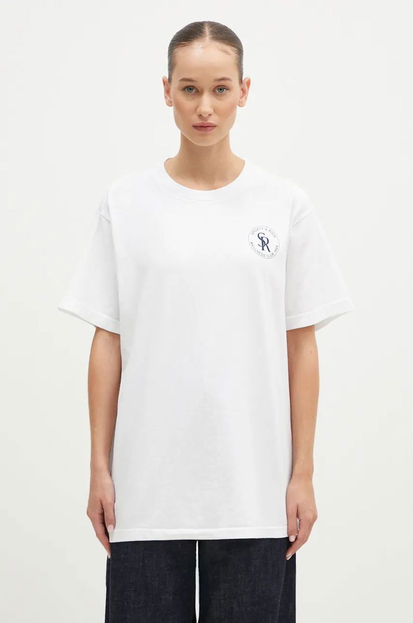 Тениска Sporty & Rich S&R T-Shirt Бяло | TO042S406SW