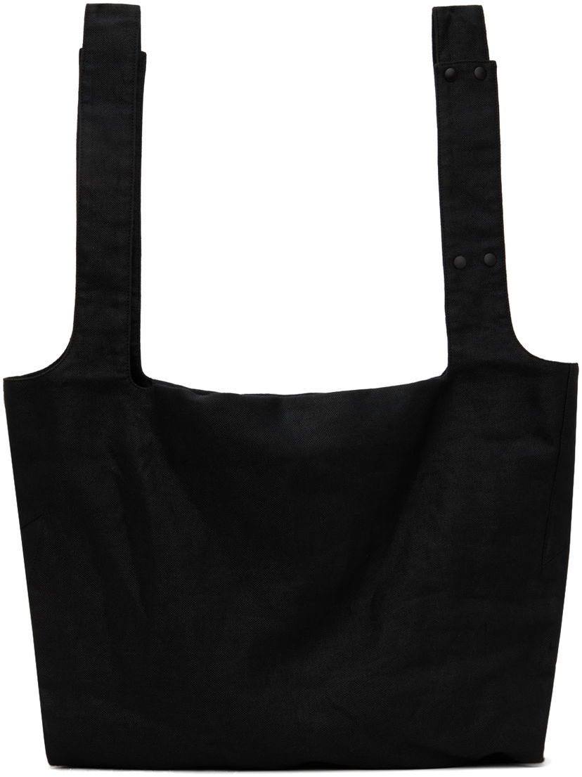 Голяма пазарска чанта Yohji Yamamoto Yohji Yamamoto Dot Tote Черно | DJ-I70-302