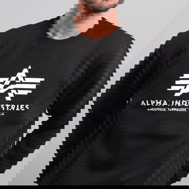 Суитчър Alpha Industries Basic Sweater Черно | 178302 03, 2
