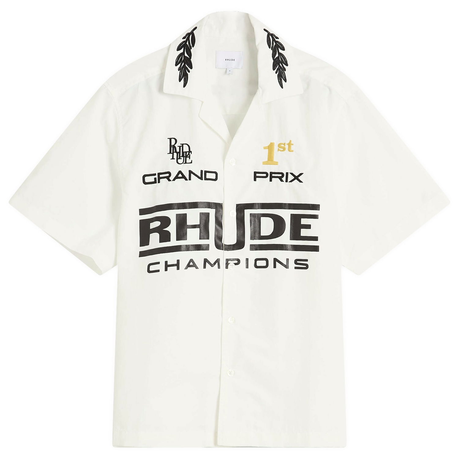 Риза Rhude Rhude Champions Snap Shirt, Size Large Бяло | RHPS25SR010050075, 0