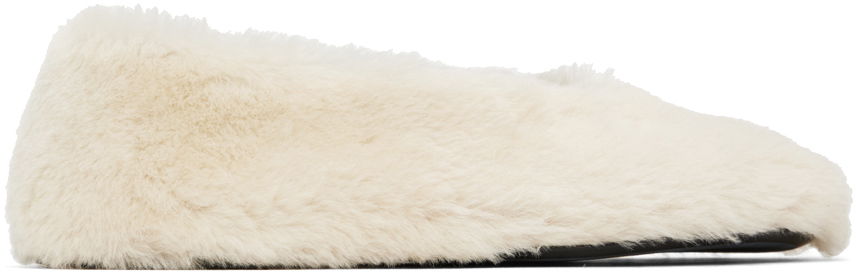 Кецове и обувки Khaite Fuzzy 'The Marcy' Slippers Бяло | F4038-794, 0
