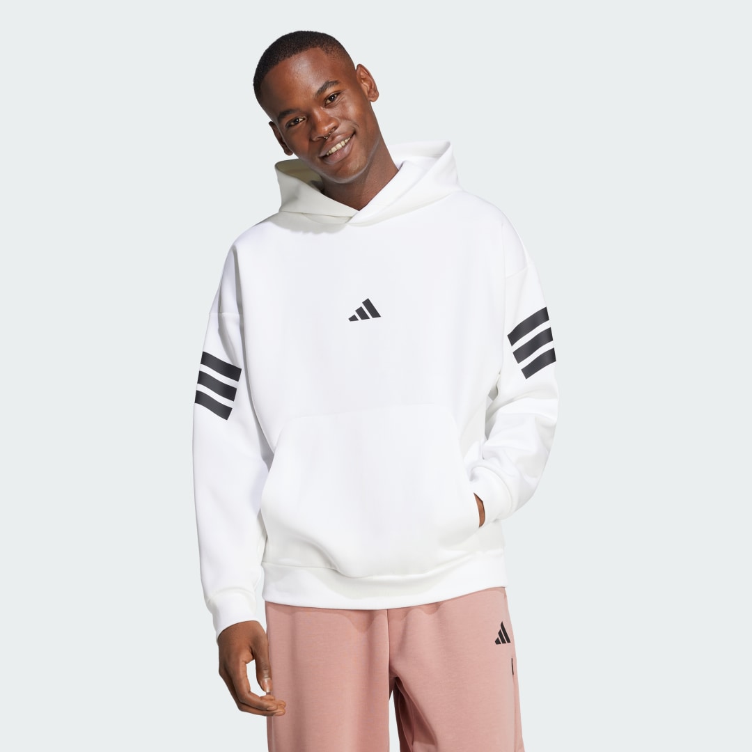 Суитчър adidas Performance Future Icons 3-Stripes Hoodie Бяло | JD4859, 1