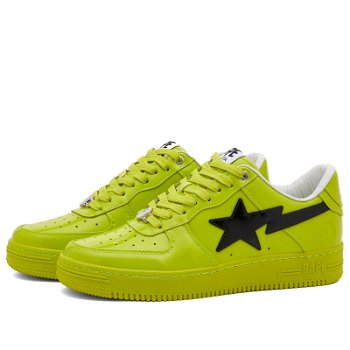 BAPE A Bathing Ape Men's BAPE Sta Painted Leather Sneakers in Yellow, Size UK 8 | END. Clothing 001FWK301302M-YLW
