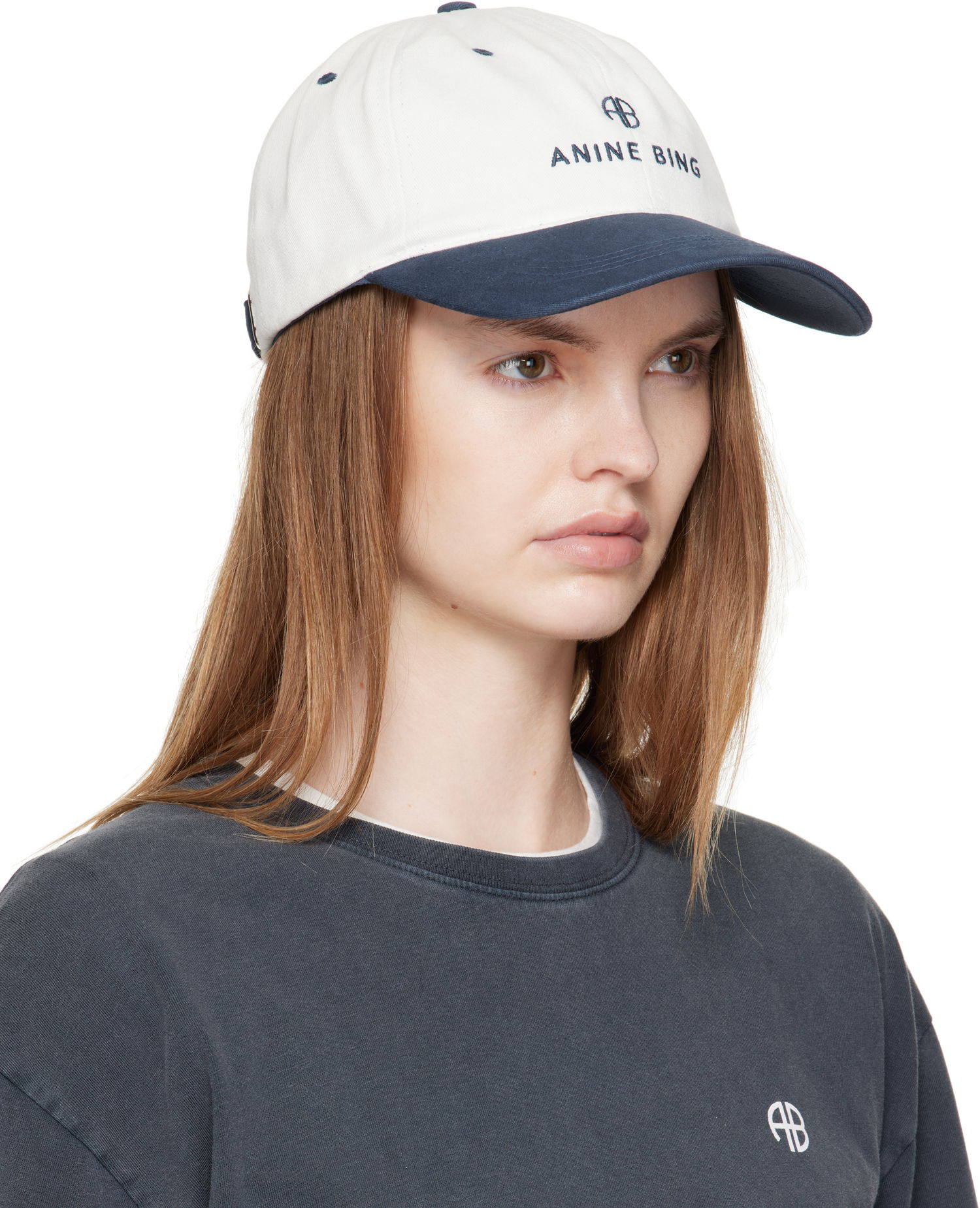 Шапка с козирка Anine Bing Anine Bing Jeremy Baseball Cap Бяло | A-12-9084-MTL6, 1