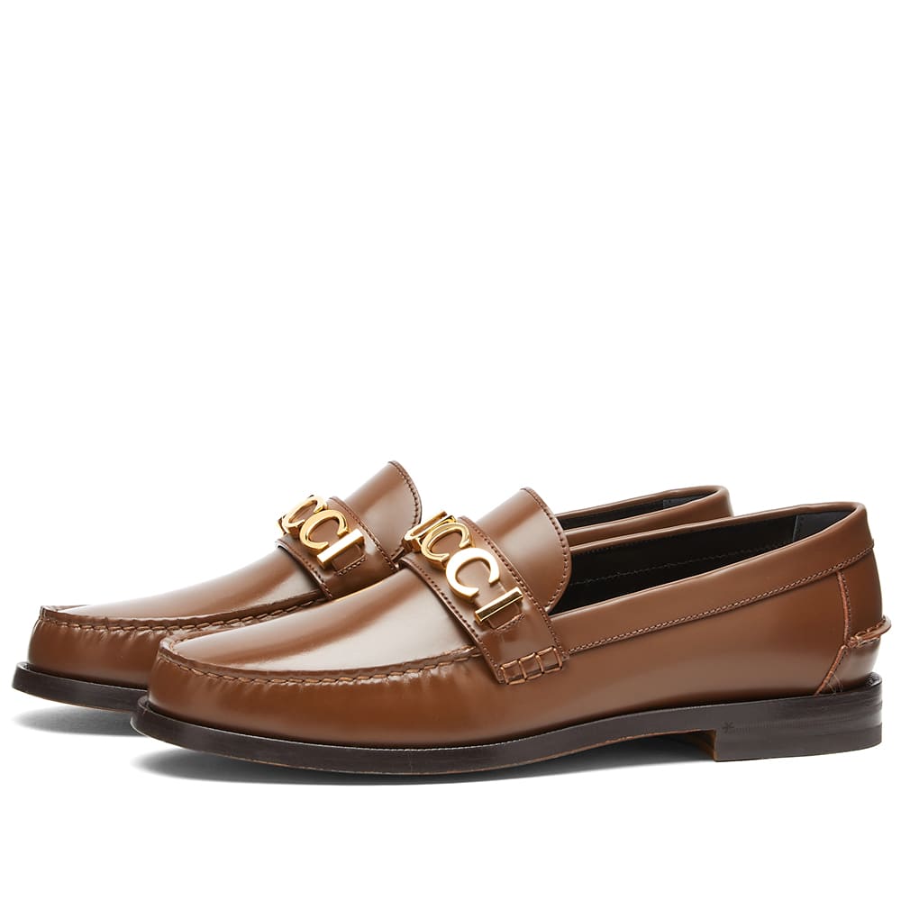 Кецове и обувки Gucci Cara Logo Snaffle Loafer Кафяво | 699644-17X00-2361, 0