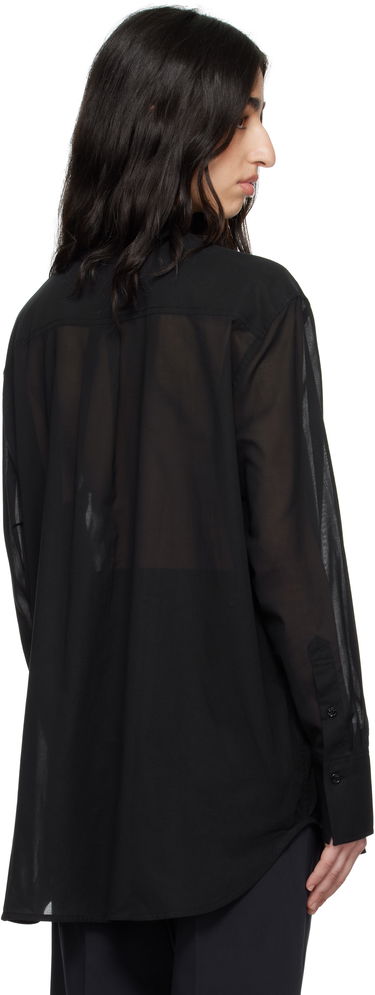 Риза TOTEME TOTEME Stand-Collar Sheer Shirt Черно | 252-WRT0427-FB0372, 2