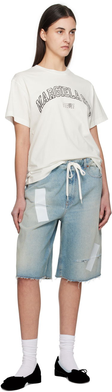 Къси панталони Maison Margiela MM6 Maison Margiela Taped Denim Shorts Синьо | S52MU0126 M30019, 3