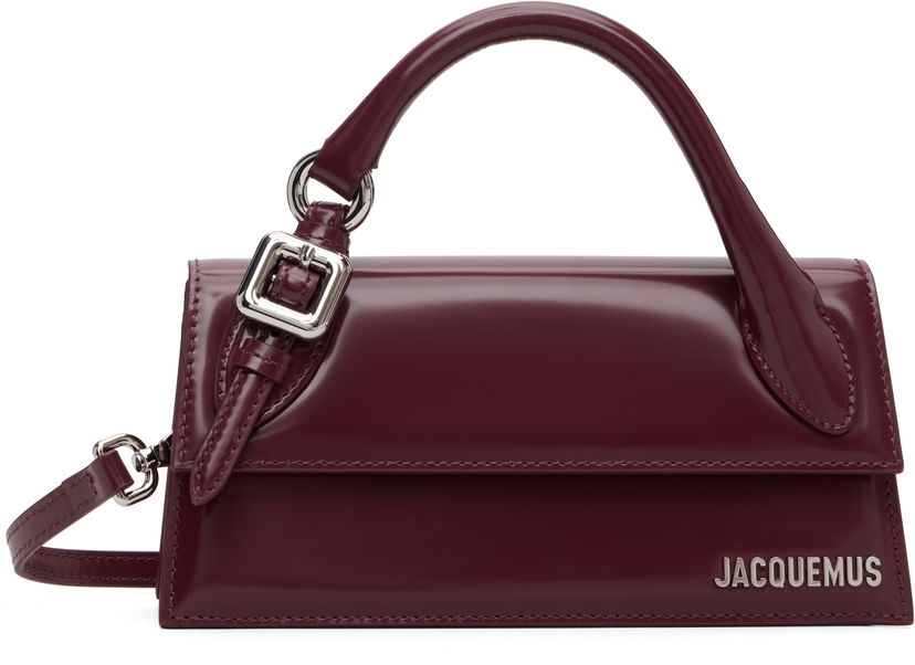 Дамска чанта Jacquemus The long Chiquito with buckle Bag Бургунди | 23HBAW00326AC18A01