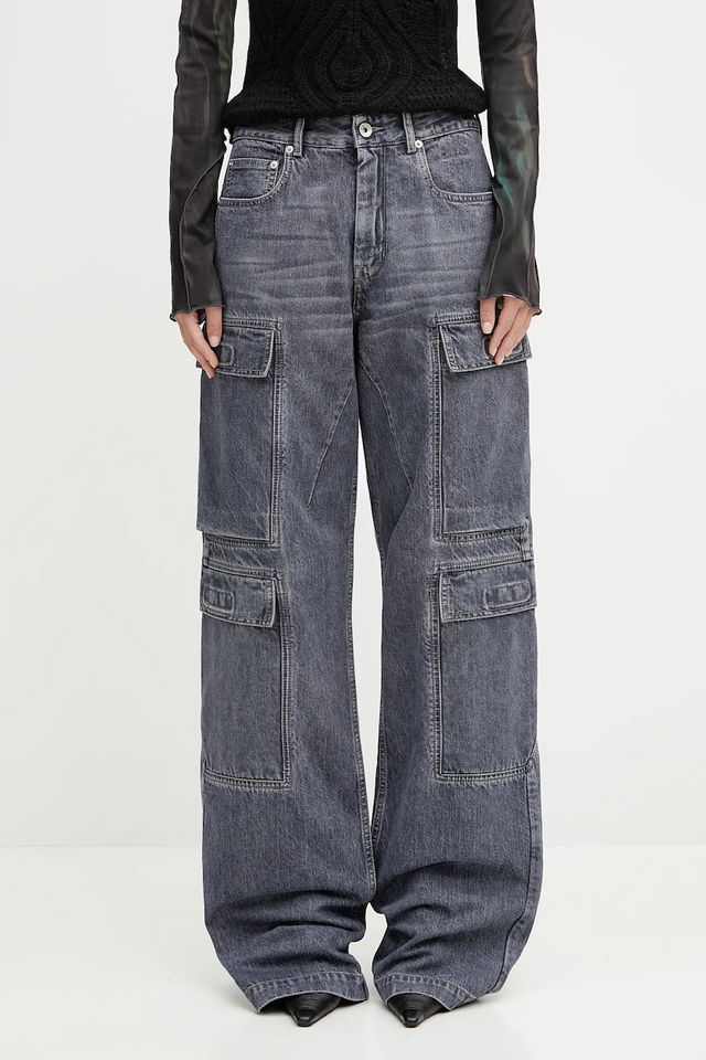 Rick Owens DRKSHDW Double Cargo Medium Waist Jeans