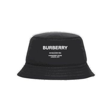 Шапка Burberry Horseferry Print Bucket Hat Черно | 8044081, 0