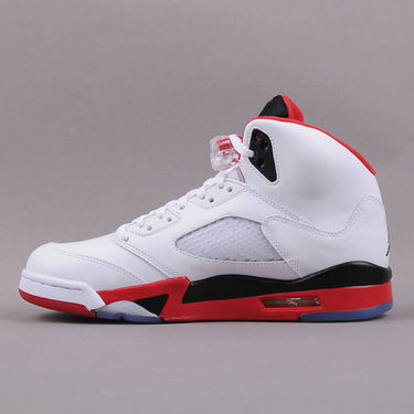 Кецове и обувки Jordan Air Jordan 5 Retro "Fire Red" 2013 Бяло | 136027 120, 0