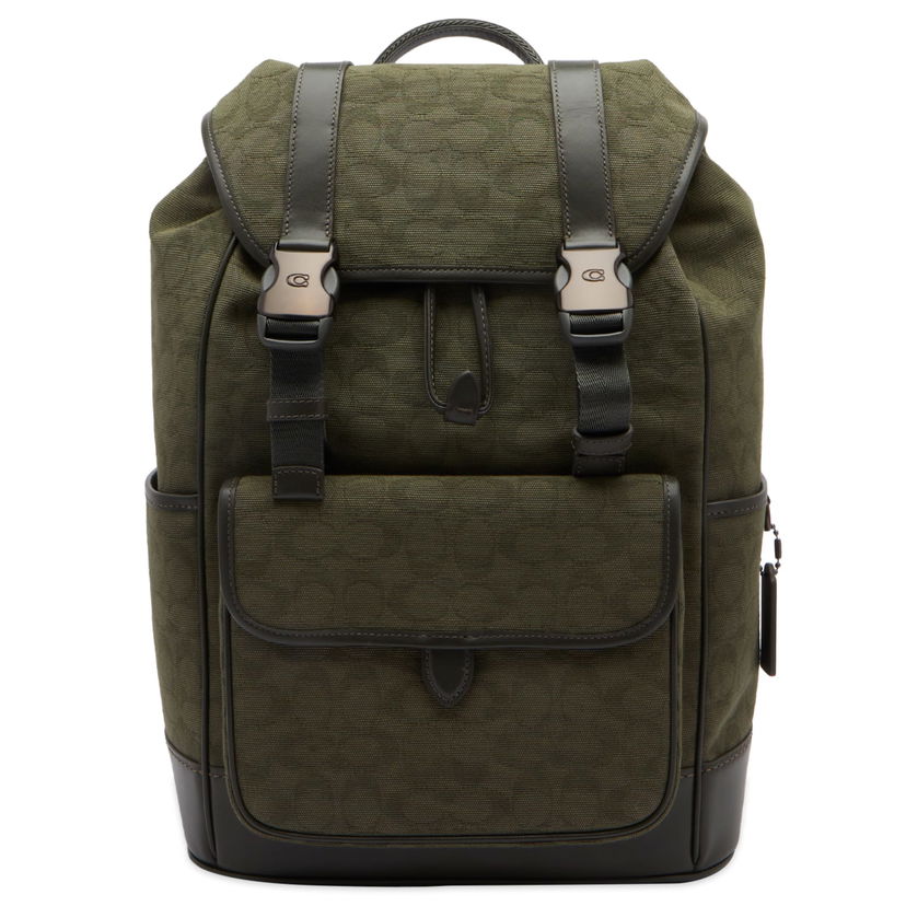 Раница Coach Canvas League Backpack Зелено | CU070-ARY