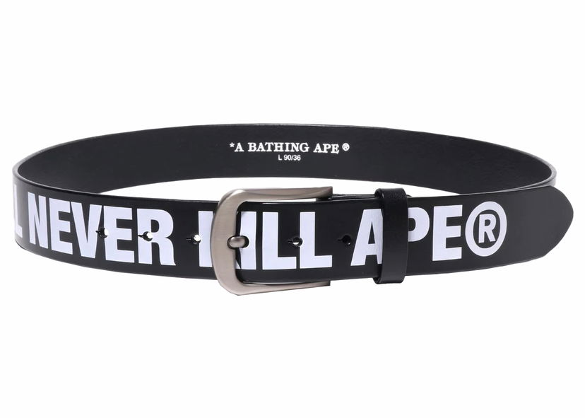Колани BAPE BAPE A Bathing Ape Leather Belt Black Черно | 1J80-188-003