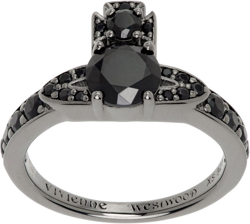 Пръстен Vivienne Westwood Vivienne Westwood Ismene Black Crystal Ring Черно | 6404017L-01S101-