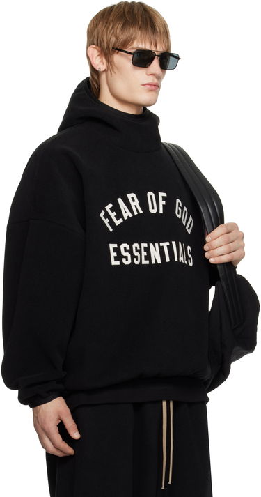 Суитчър Fear of God Fear of God ESSENTIALS Brushed Hoodie Черно | 202HO246410F, 1