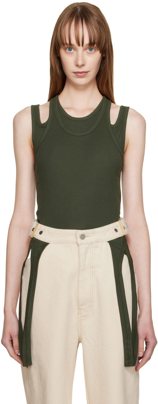 Потник Dion Lee Double Loop Tank Top Зелено | C3053F22, 0