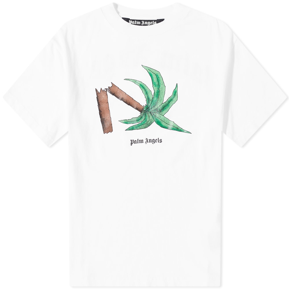 Тениска Palm Angels Broken Palm Tee Бяло | PMAA001S22JER0220155, 0