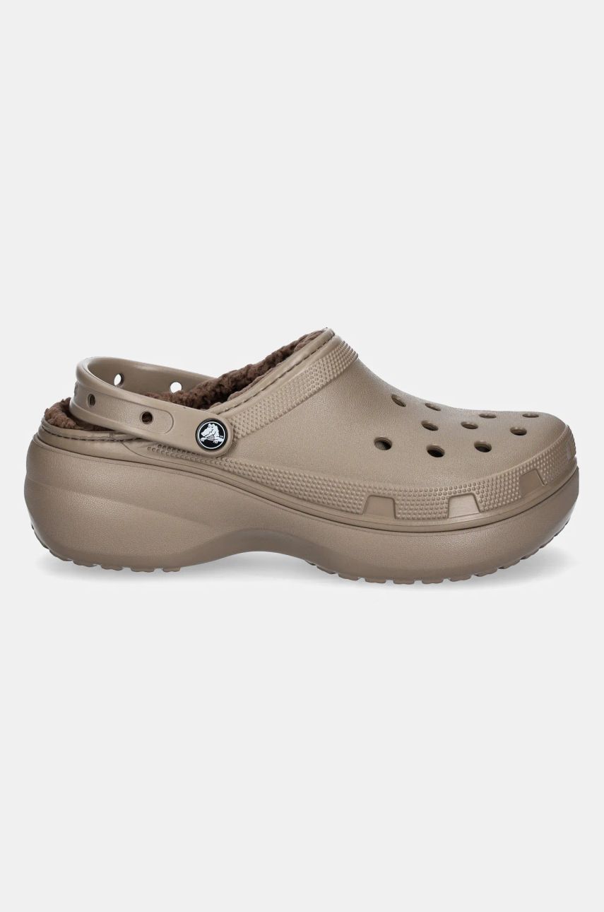 Кецове и обувки Crocs Classic Platform Lined Clogs Бежово | 207938.199, 0