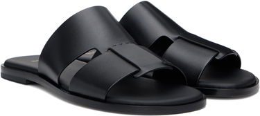 Кецове и обувки BOSS BOSS Buffed Leather Sandals Черно | 50539243, 3