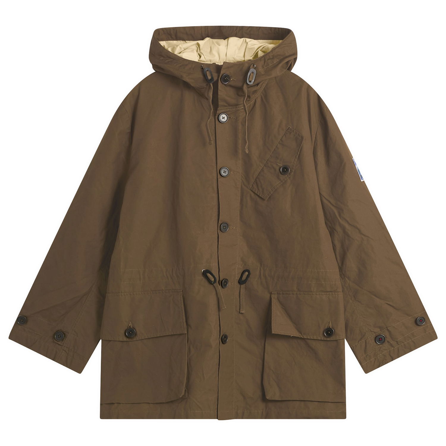 Парка Universal Works British Waxed Cotton Boston Parka Jacket Кафяво | P33003-BRN, 1