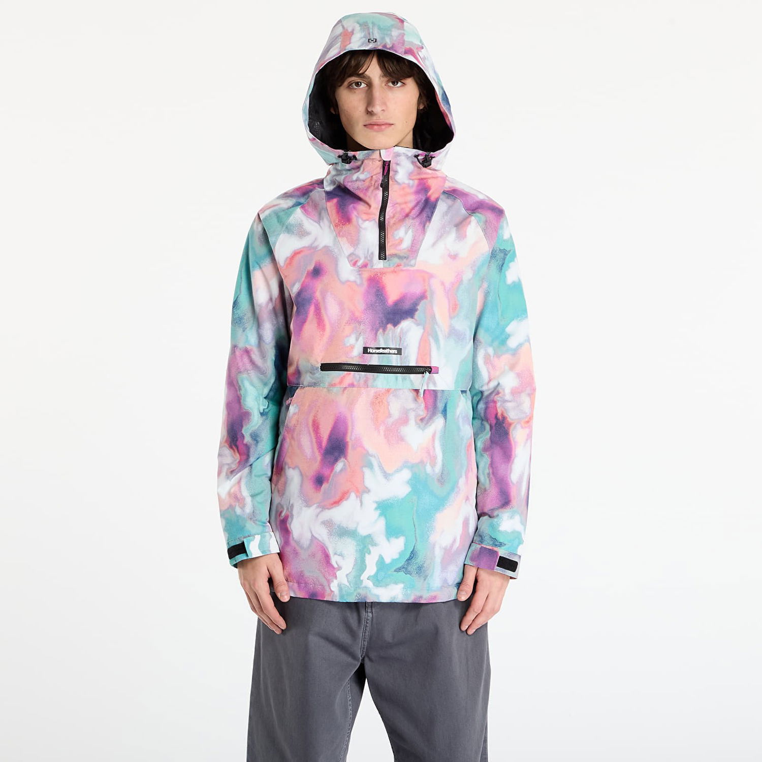 Яке Horsefeathers Fiora Swirl Print Hooded Anorak Jacket Многоцветен | OW230A, 0
