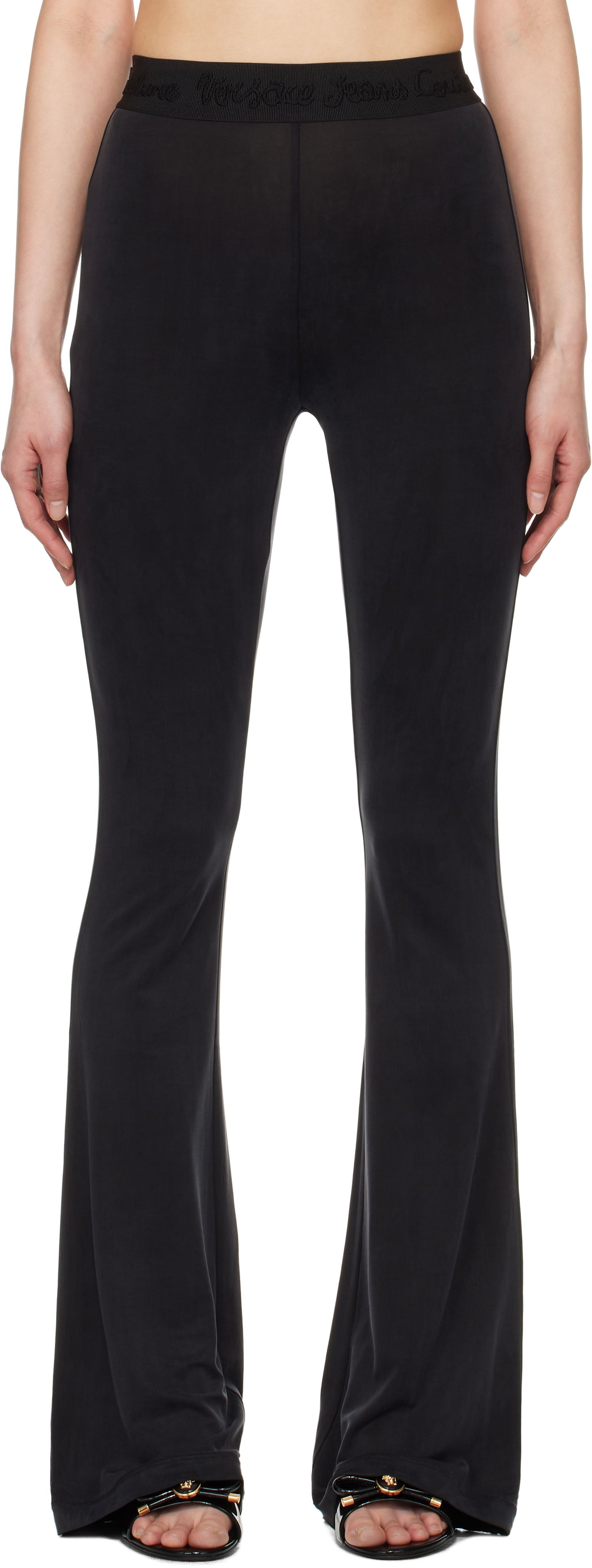 Панталони Versace Versace Jeans Couture Flared Leggings Черно | E78HAC107_EJ0190, 0