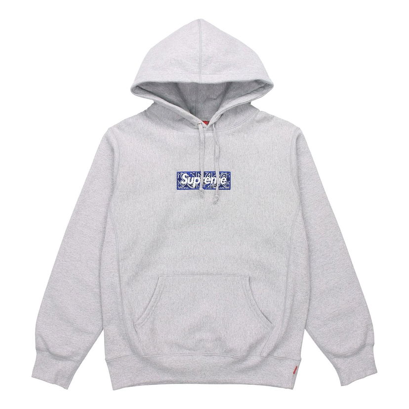 Суитчър Supreme Supreme Bandana Box Logo Hooded Sweatshirt Сиво | SUP-FW19-10830