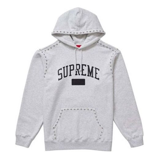 Суитчър Supreme Supreme Studded Hooded Sweatshirt Сиво | SUP-FW18-590