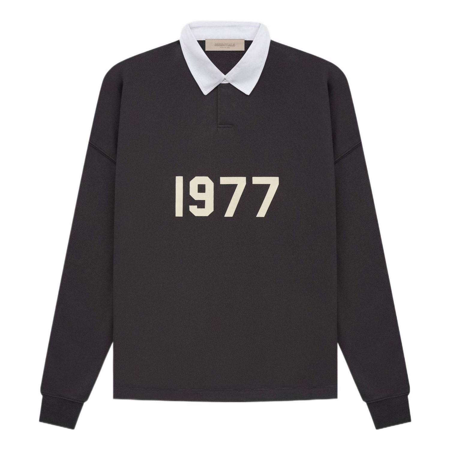 Поло тениска Fear of God Essentials 1977 Henley Rugby Polo Черно | FOG-SS22-123, 0