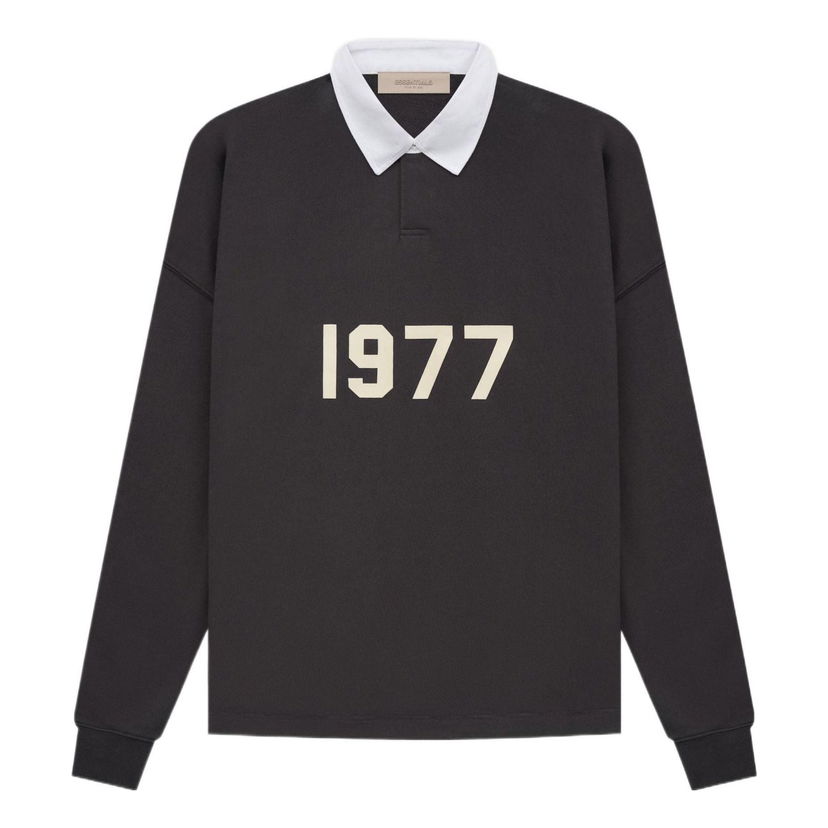 Поло тениска Fear of God Essentials 1977 Henley Rugby Polo Черно | FOG-SS22-123