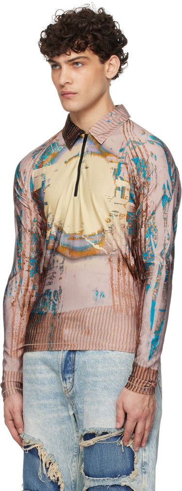 Поло тениска Diesel Printed Long Sleeve Polo Многоцветен | A15895-0HPAB-7EWA, 3