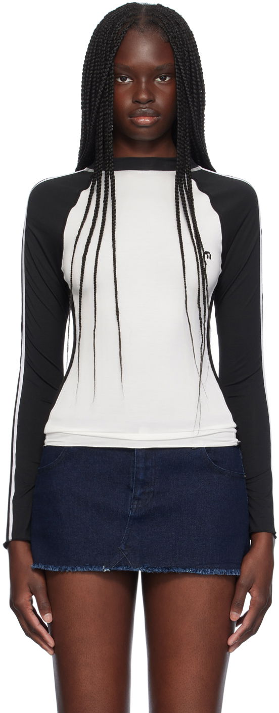 Тениска Miaou Miaou Madeline Long Sleeve T-Shirt Бяло | 7126TJBBLK, 0