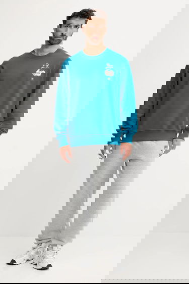 Суитчър The North Face Connect Relaxed Fit Crewneck Sweatshirt with Grow Your Own Way Graphic Print Тюркоазено | NF0A8E3ZBSI1, 1