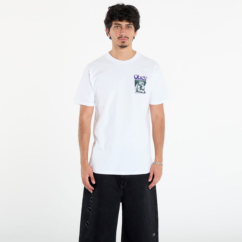 Тениска OBEY OBEY Stop Worry Now T-Shirt Бяло | 165264127-WHT