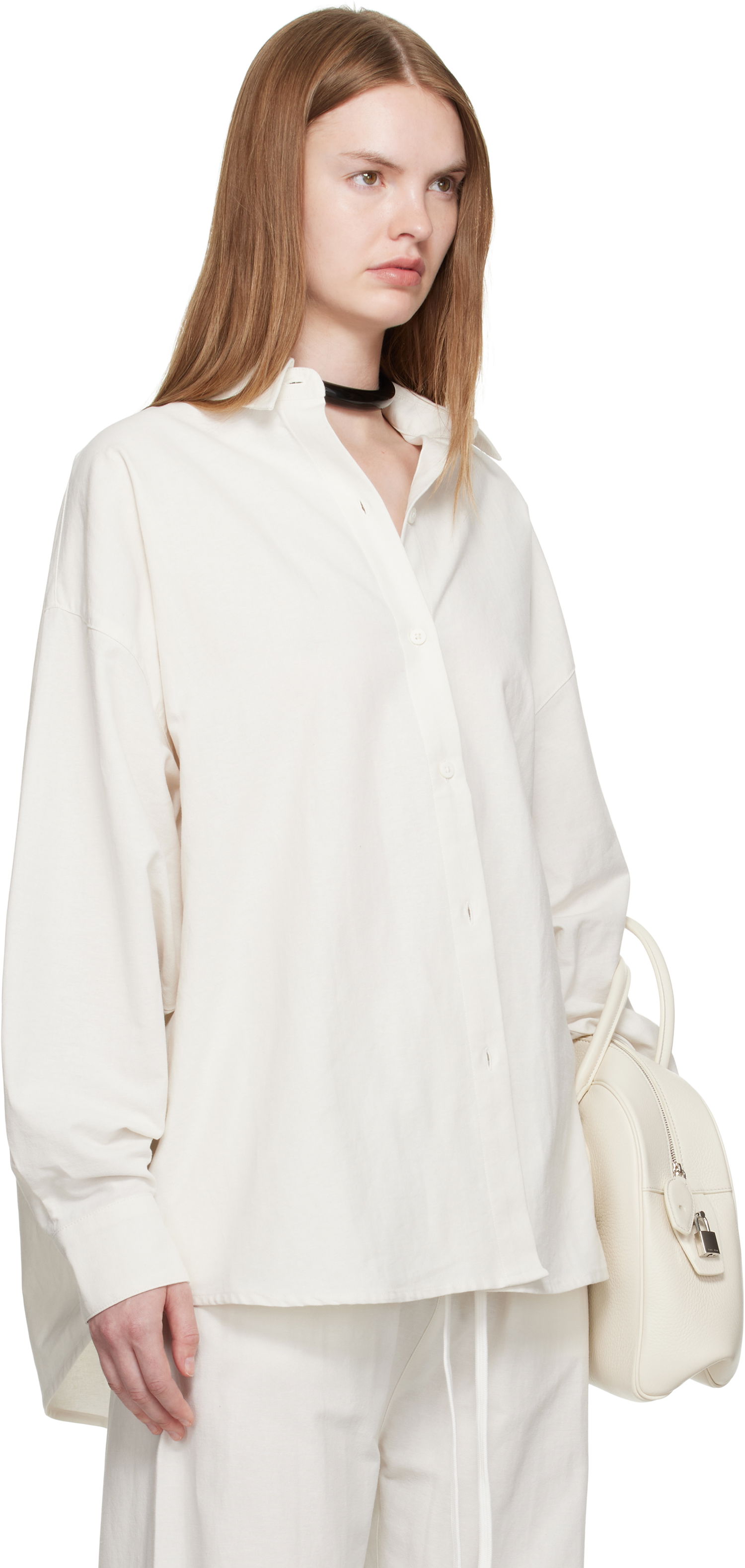 Риза Fear of God Fear of God ESSENTIALS Relaxed Shirt Бяло | 186SP255524FW, 1