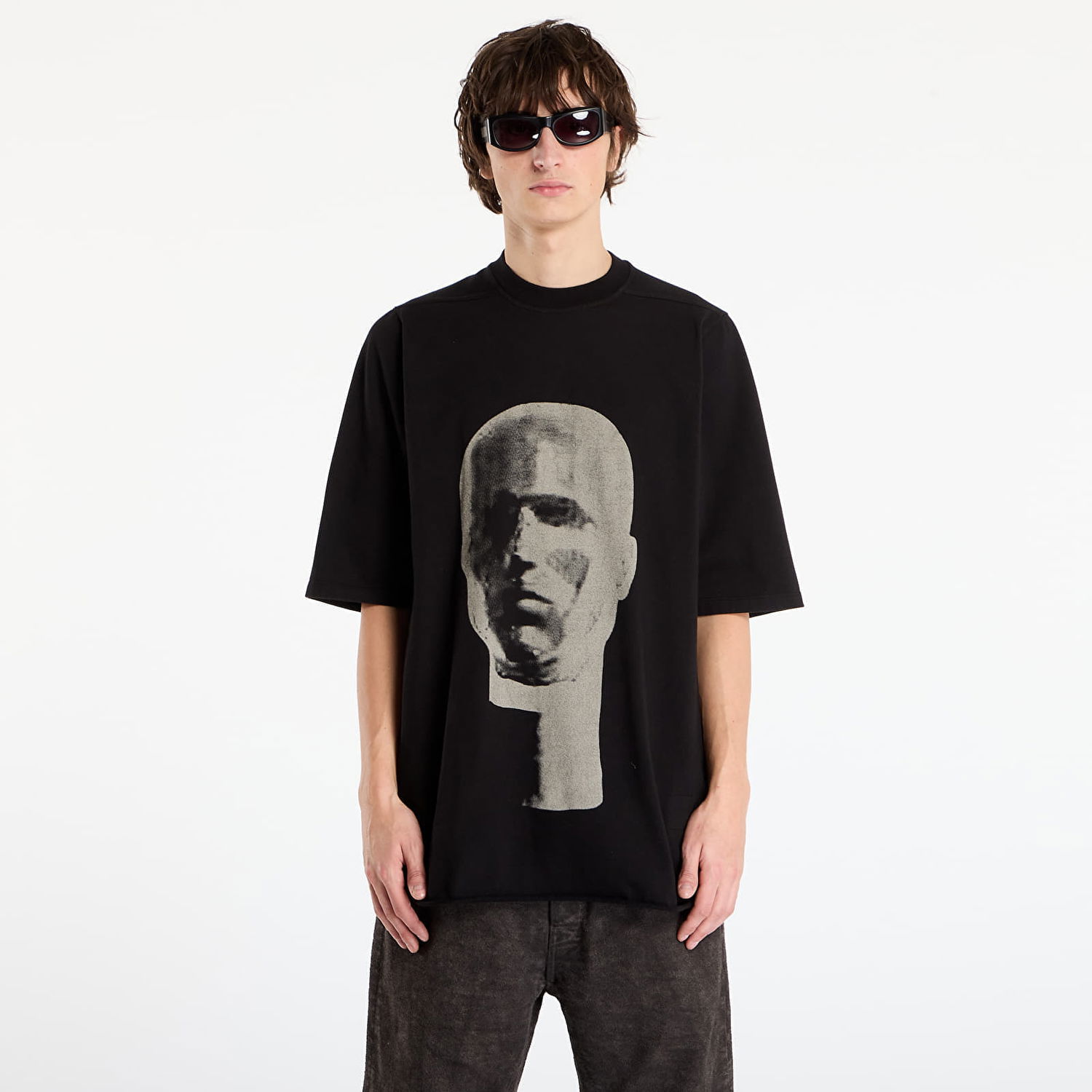 Тениска Rick Owens Rick Owens DRKSHDW Jumbo Short Sleeve T-Shirt with Head Print Черно | DU02E7274 RIGEP1 0908, 0