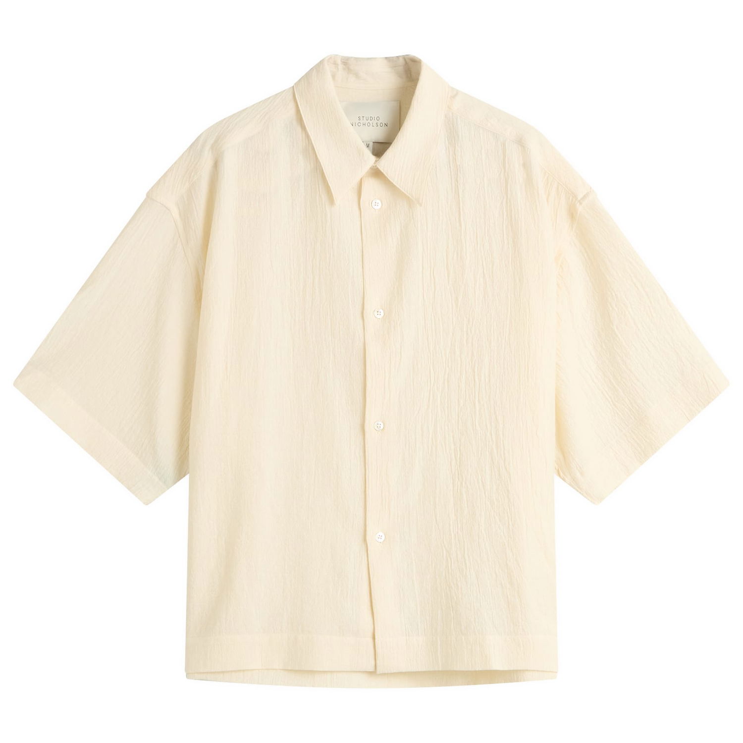 Риза Studio Nicholson Boxy Short Sleeve Shirt, Size X-Large Бежово | SANKOSNM-1267-MLK, 1