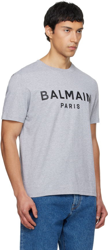 Тениска Balmain Printed Cotton T-shirt Сиво | GH1EG000BD46, 1
