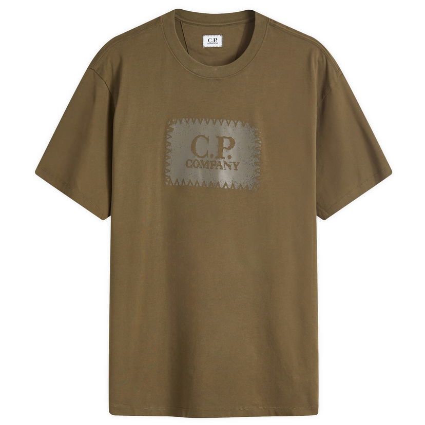 Тениска C.P. Company Logo Label T-Shirt Ivy Green Зелено | 17CMTS029A-005100W-683