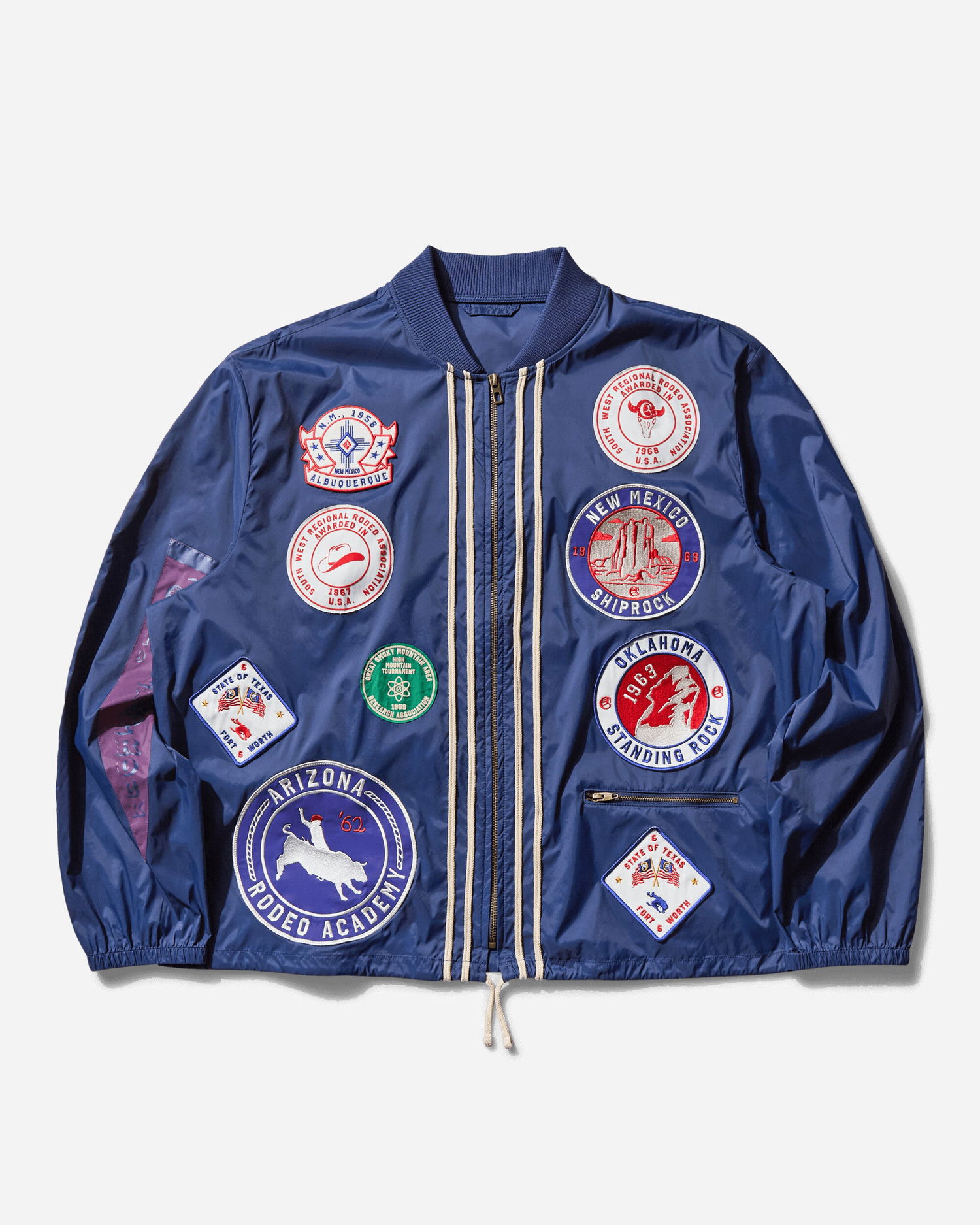 Яке бомбър Champion 60’s Souvenir Patchwork Campus Jacket Синьо | 221136 BS570, 0