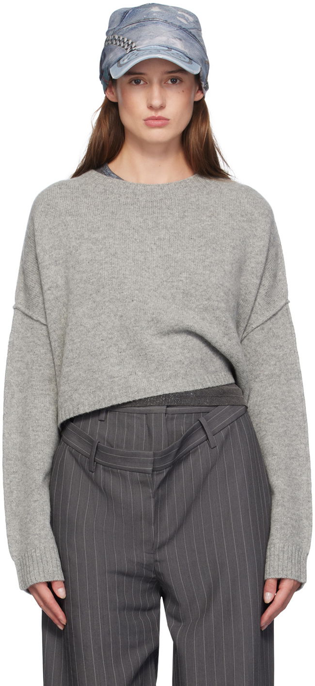 Пуловер Acne Studios Gray Wool & Cashmere Sweater Сиво | A60518-, 0