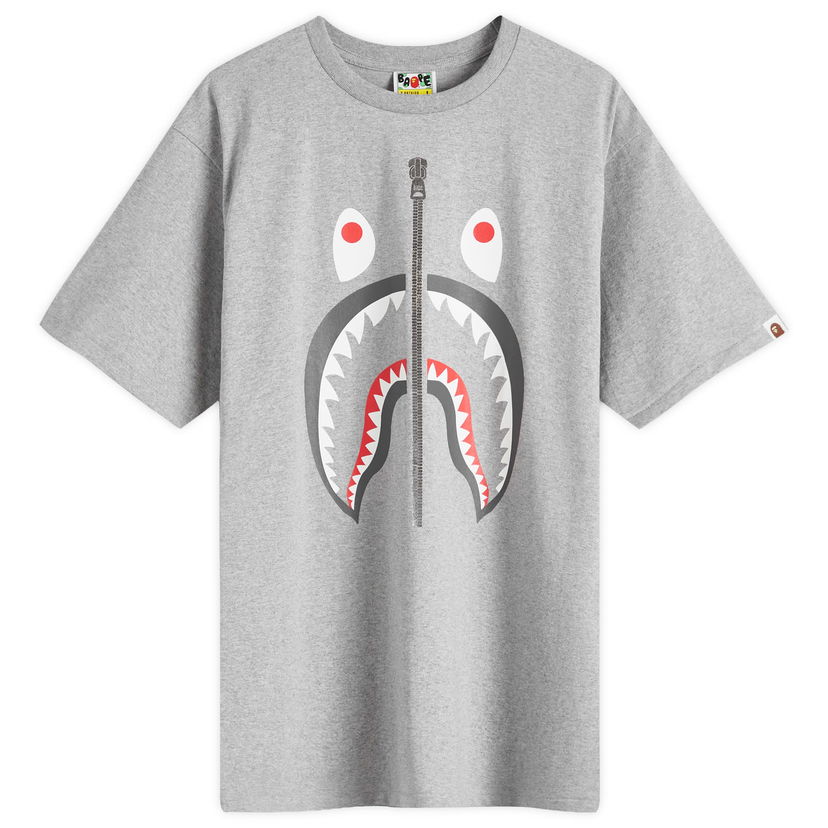 Тениска BAPE A Bathing Ape Men's Shark T-Shirt in Grey, Size Large | END. Clothing Сиво | 001TEK301003M-GRY